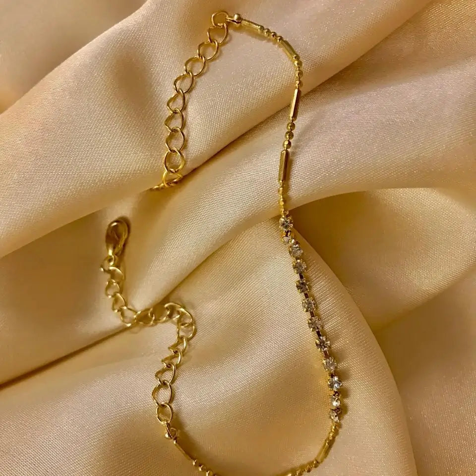 Zircon Beaded-Anklet-062