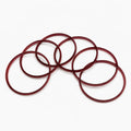 Maroon Translucent Jelly Bangles Set Of Seven On A White Background
