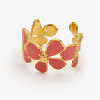 Pink Floral Cuff Bracelet-04-163
