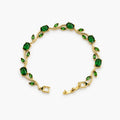 Green Crystal Tulip Bracelet For Girls And Women – Front View
