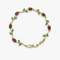 Maroon Leaf-Detail Tulip Bracelet For Girls And Women – Front View

