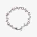 Soft Light Pink Crystal Tulip Bracelet For Girls And Women – Front View