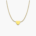 artificial flat heart pendant necklace front view