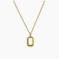 artificial white white bead-style pendant necklace front view